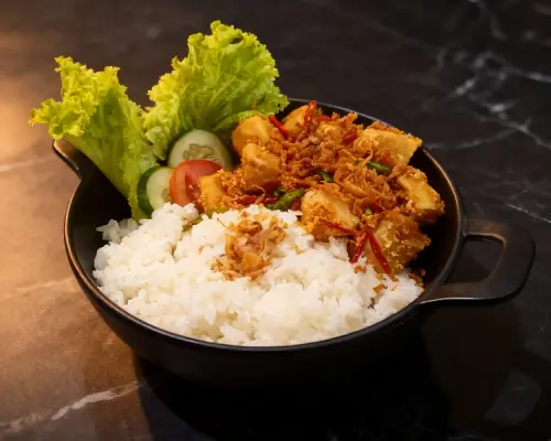 Nasi Tahu Cabe Garam